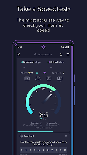 Speedtest от Ookla — экран приложения